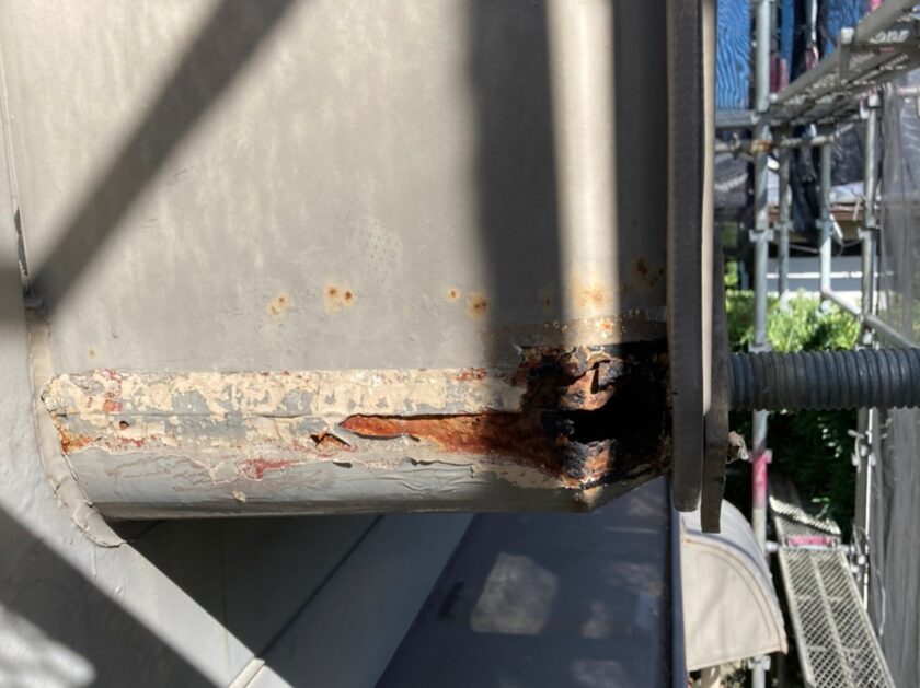 セキスイハイムM1　板金補修前　外壁屋根塗装　ハイブリット塗料キルコ