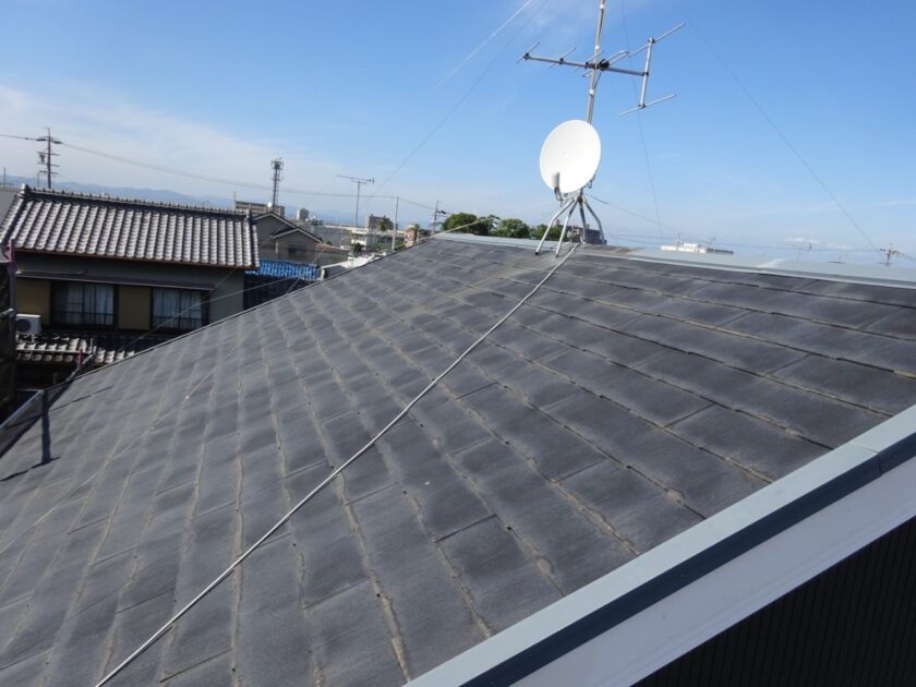外壁屋根塗装　AGCルミステージ施工　施工現場お隣さん調査　屋根写真